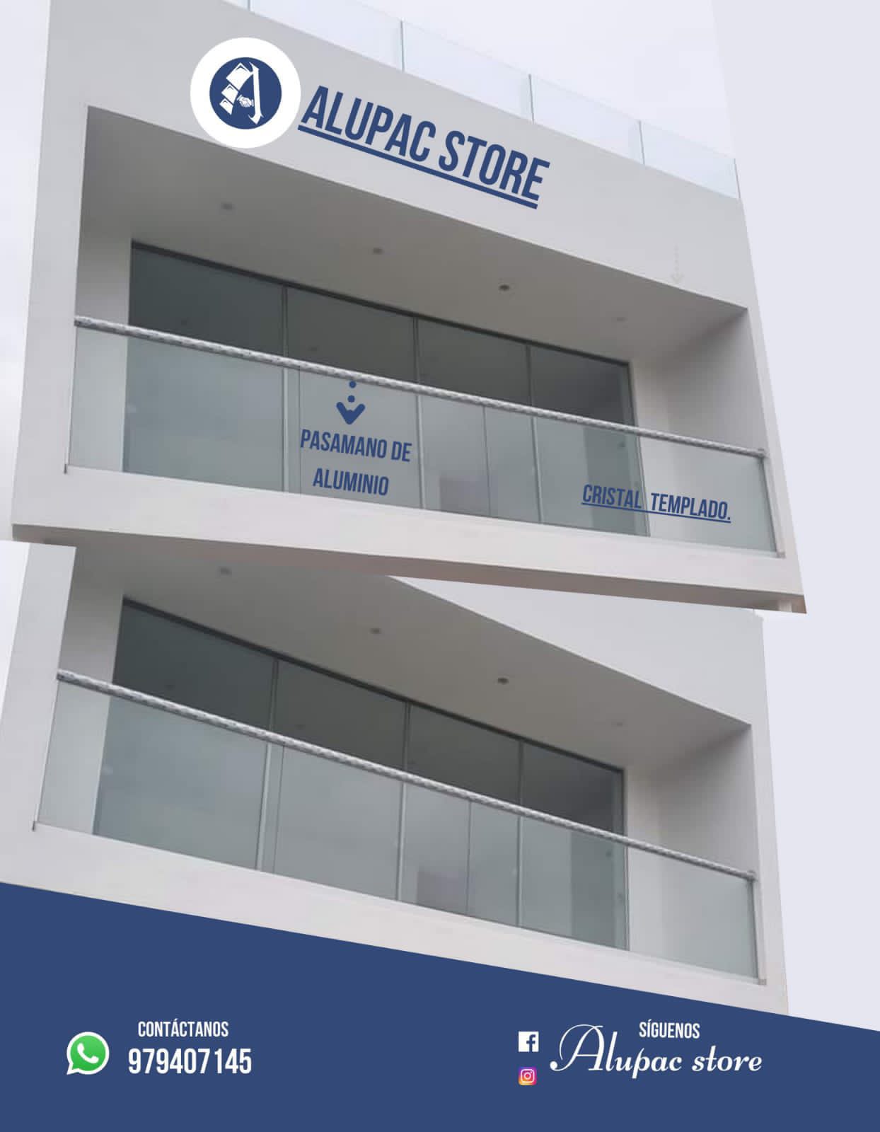 Balcon de aluminio y cristal Inicio Alupac Store