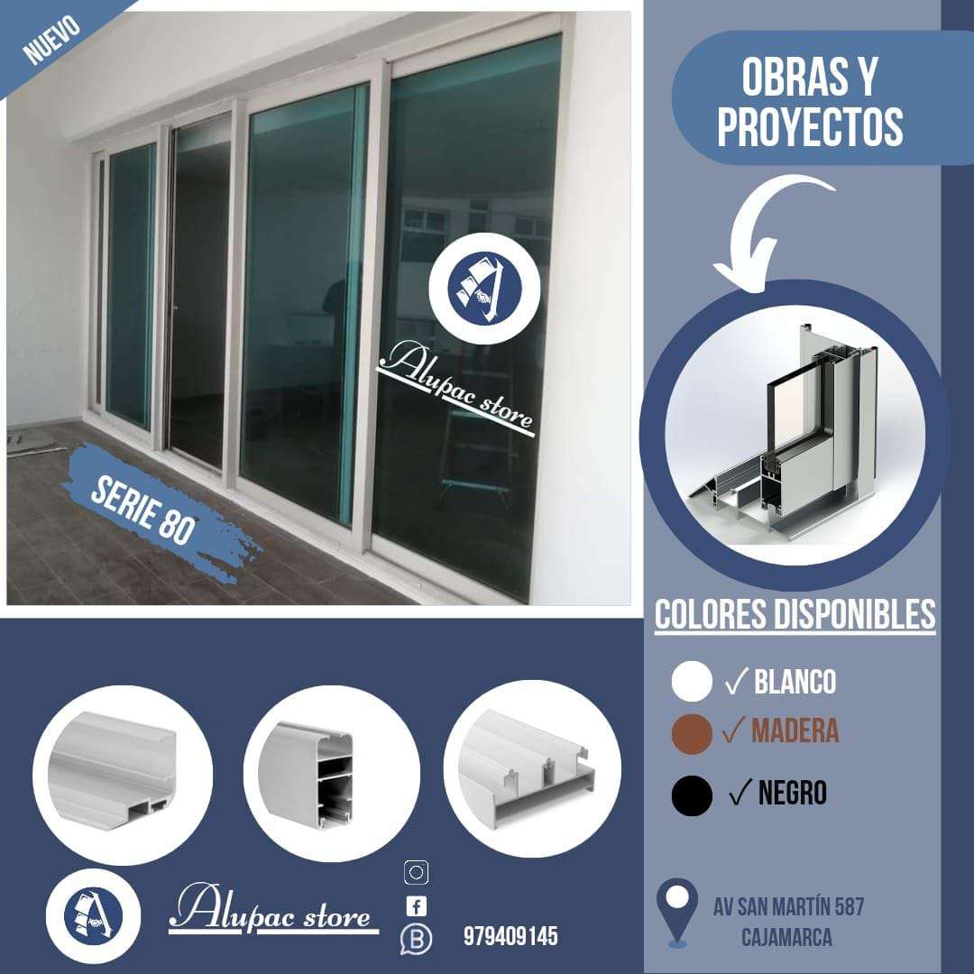 Mamparas en sistema SERIE 80 Inicio Alupac Store