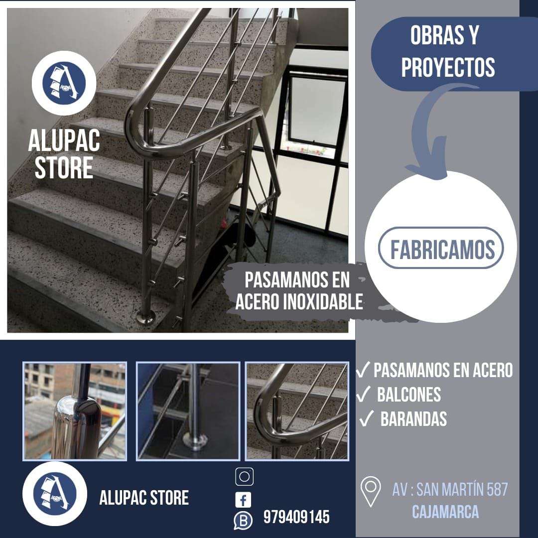Pasamanos y balcones en acero inoxidable 304 Inicio Alupac Store
